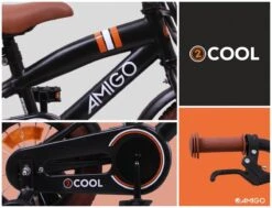 Amigo 2Cool Jongensfiets - Kinderfiets 12 Inch - Matzwart -Volare Verkoop 1200x920 8