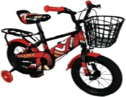 Kinderfiets - 12 Inch Kinderfiets -vanaf 2-4 Jaar Jongens En Meisjes Fietsen - Terugtrap -Rem -Stabilisatoren（2 Zijwieltjes）- Mandje - Achterbank - Rood -Volare Verkoop 1200x925 2
