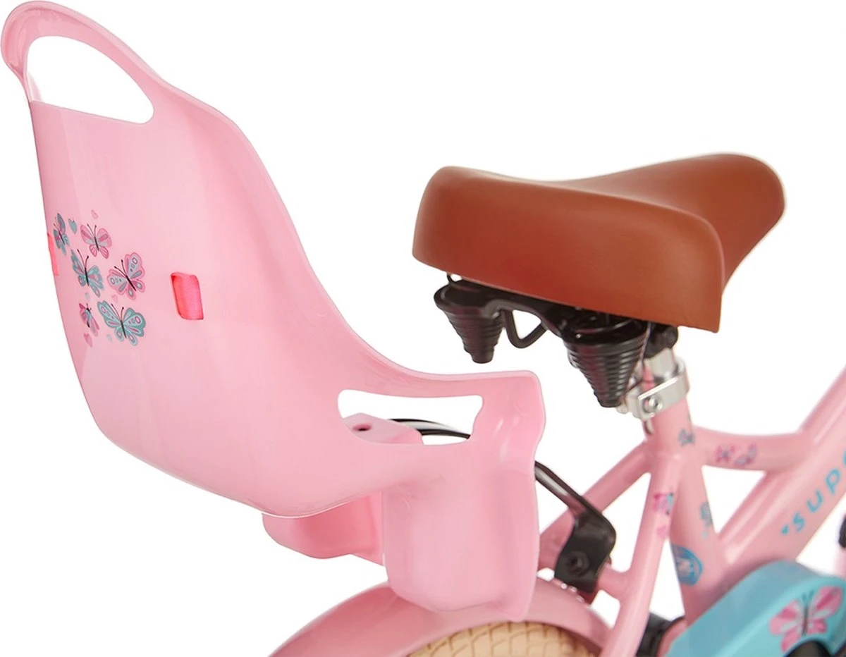 Supersuper Little Miss - Kinderfiets - Meisjesfiets - 14 Inch - Roze 4 Supersuper Little Miss - Kinderfiets - Meisjesfiets - 14 Inch - Roze - Afbeelding 4