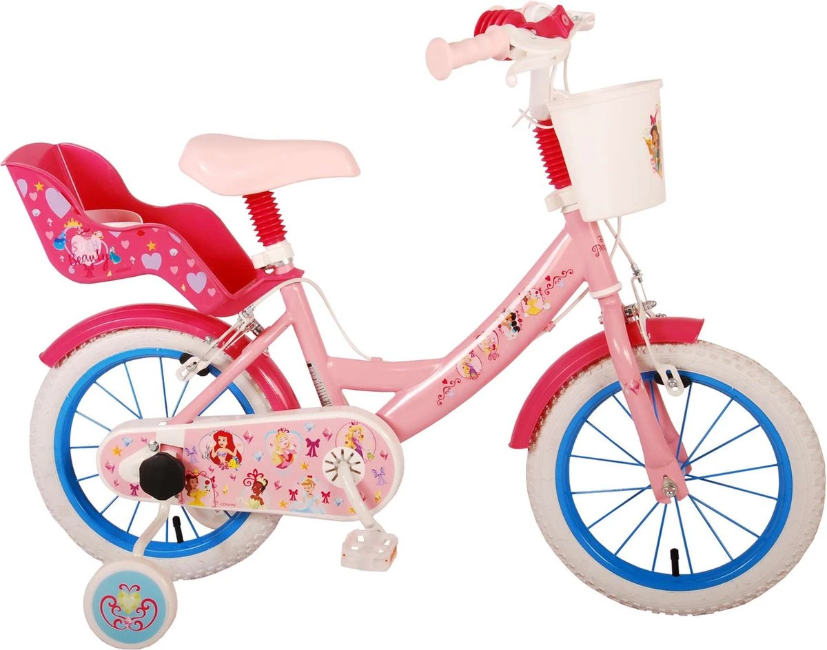 Volare Disney Princess Kinderfiets - Meisjes - 14 Inch - Roze - Twee Handremmen 2 Volare Disney Princess Kinderfiets - Meisjes - 14 Inch - Roze - Twee Handremmen - Afbeelding 2
