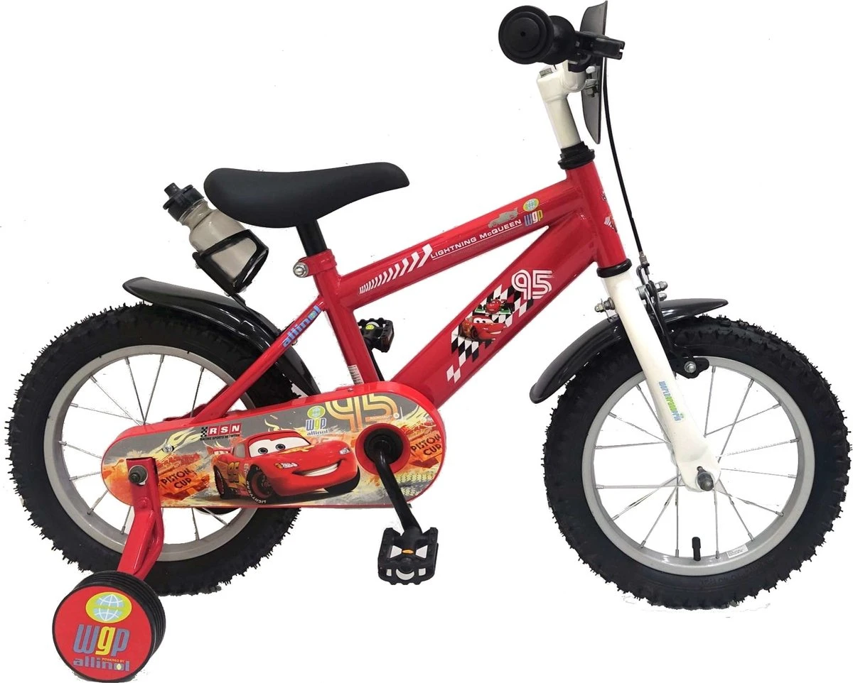 Volare Disney Cars Kinderfiets - Jongens - 12 Inch - Rood 4 Volare Disney Cars Kinderfiets - Jongens - 12 Inch - Rood - Afbeelding 4