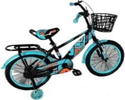Kinderfiets - 16 Inch Kinderfiets -vanaf 4-7 Jaar Jongens En Meisjes Fietsen - Terugtrap -Rem -Stabilisatoren（2 Zijwieltjes）- Mandje - Achterbank - Groen -Volare Verkoop 1200x968 3