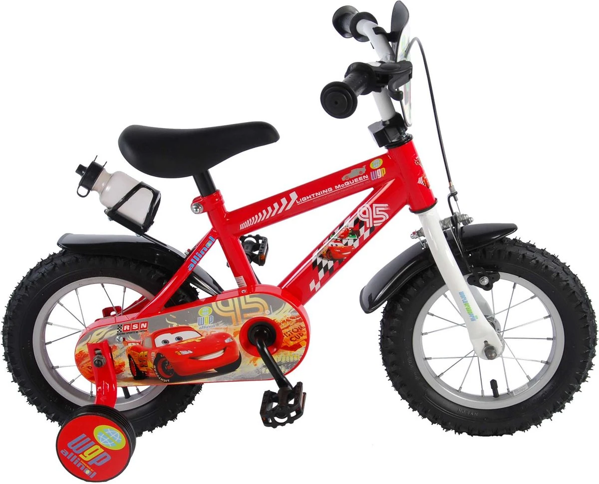 Volare Disney Cars Kinderfiets - Jongens - 12 Inch - Rood 1 Volare Disney Cars Kinderfiets - Jongens - 12 Inch - Rood