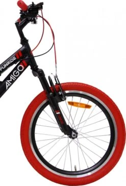 Amigo Fun Ride - Mountainbike 20 Inch - Voor Jongens En Meisjes - Met 7 Versnellingen - Zwart/Rood -Volare Verkoop 815x1200