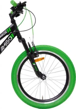 Amigo Fun Ride - Mountainbike 20 Inch - Voor Jongens En Meisjes - Met 7 Versnellingen - Zwart/Groen -Volare Verkoop 843x1200