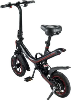 [ Ouxi V1 ] [Elektrische Vouwfiets ] [ Zwart Met Rood ] [ 250W] [actieradius 35 Km ] [snelheid 25km/h ] -Volare Verkoop 856x1200