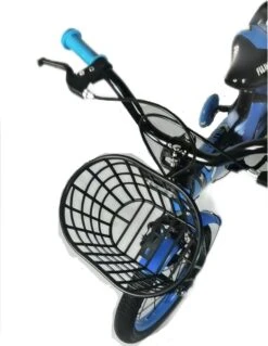 Kinderfiets - 14 Inch Kinderfiets -vanaf 3-5 Jaar Jongens En Meisjes Fietsen - Terugtrap -Rem -Stabilisatoren（2 Zijwieltjes）- Mandje - Achterbank - Blauw -Volare Verkoop 930x1200