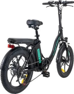 Hitway BK6 Elektrische Fiets | Opvouwbare E-bike | 20 Inch Fat Tire | 350W Motor | 10Ah | Zwart/Groen -Volare Verkoop 949x1200