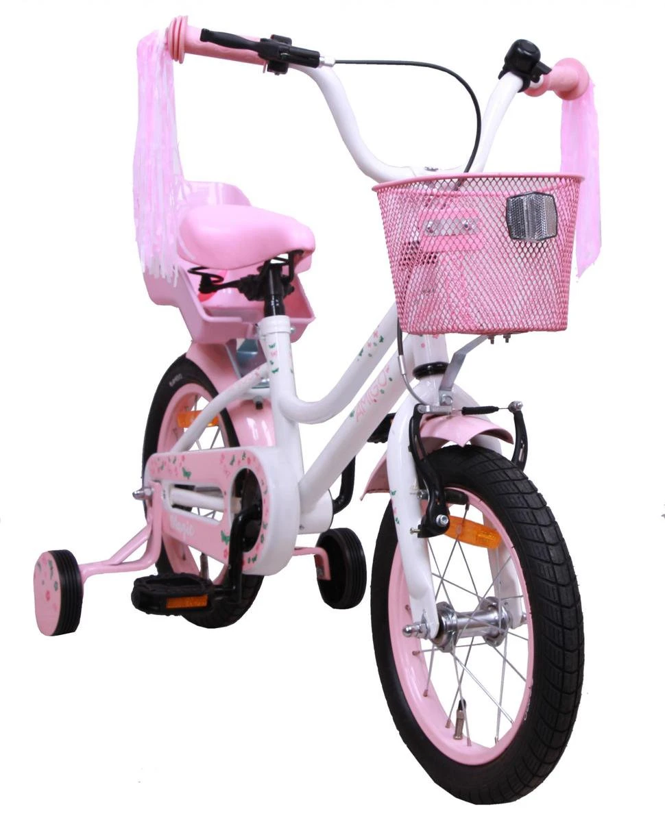 Amigo Magic Meisjesfiets - Kinderfiets 14 Inch - Wit 2 Amigo Magic Meisjesfiets - Kinderfiets 14 Inch - Wit - Afbeelding 2
