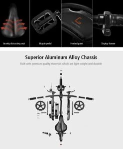 Matrix E Bike - Kugoo B2 Pro - Elektrische Opvouwbare Fiets/step 14 Inch 400W - Met Trappers - Snelheid Max. 45 Km/u -Volare Verkoop 989x1200